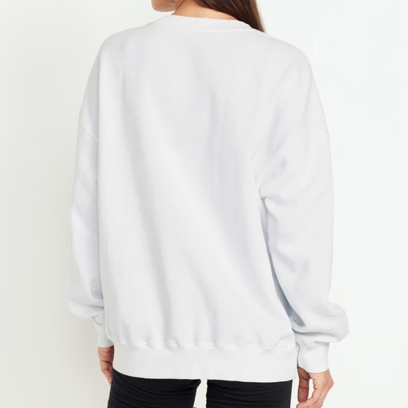 NWT OLD NAVY Oversized Tunic Sweatshirt Color: Calla Lilies - Picture 3 of 5